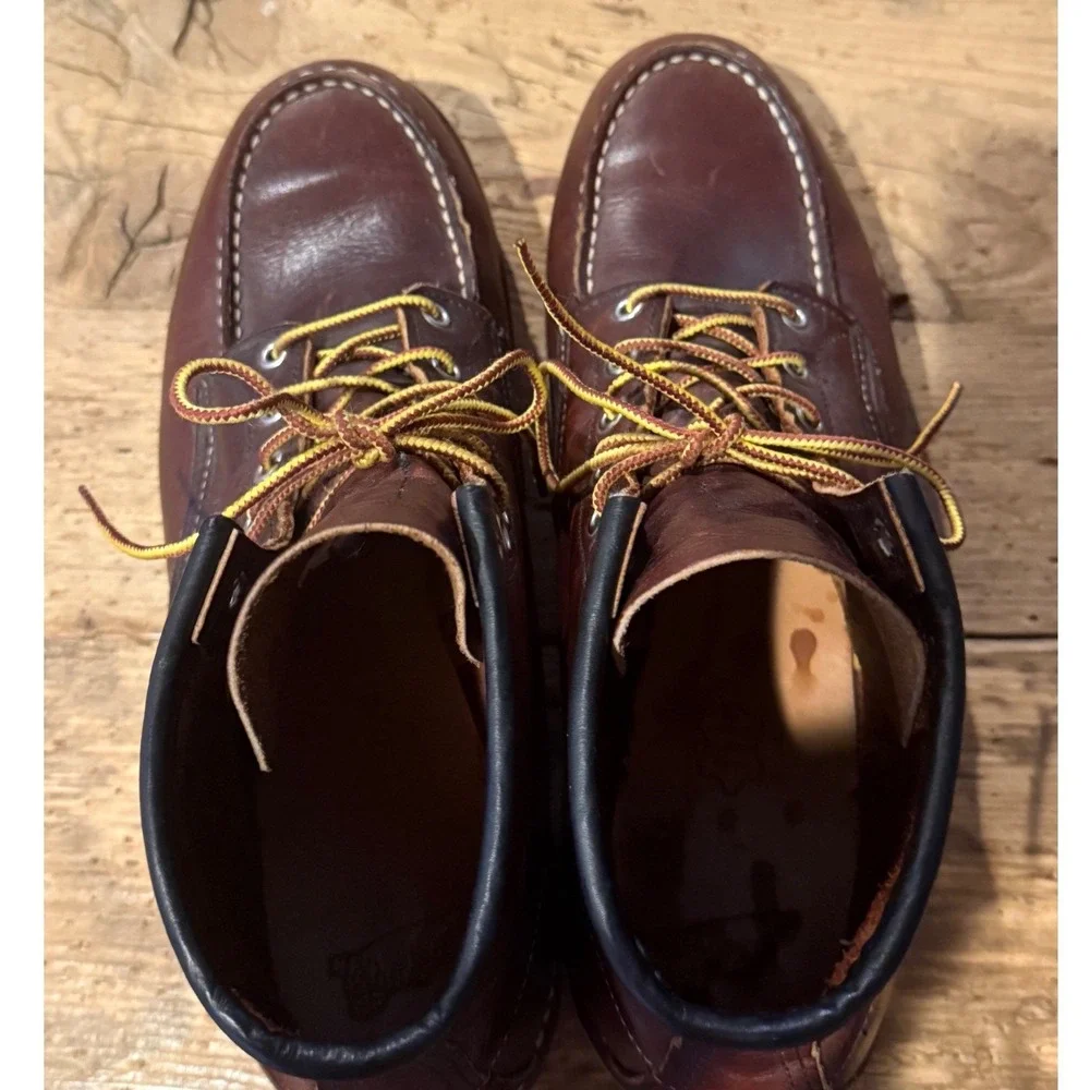Red Wing 8138 Heritage Mens Brown Leather Moc Toe Work Boots USA‎ Size 12
